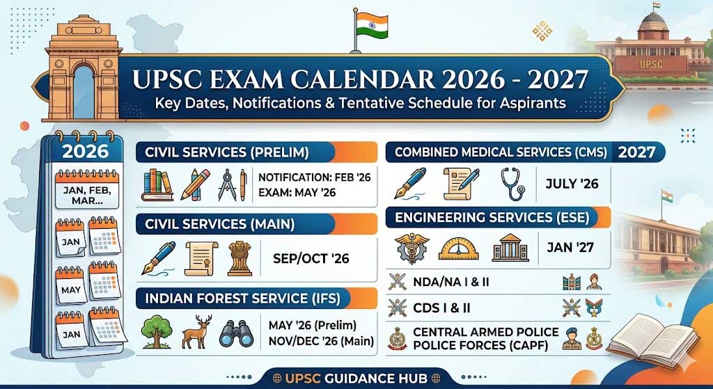 UPSC Exam Calendar 2026-2027